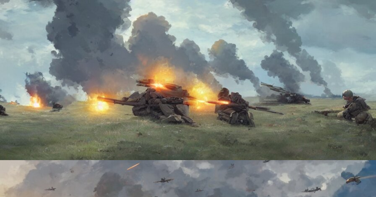 Lexica - Normandy ww 2 battle, trending on pixiv fanbox, painted by ...