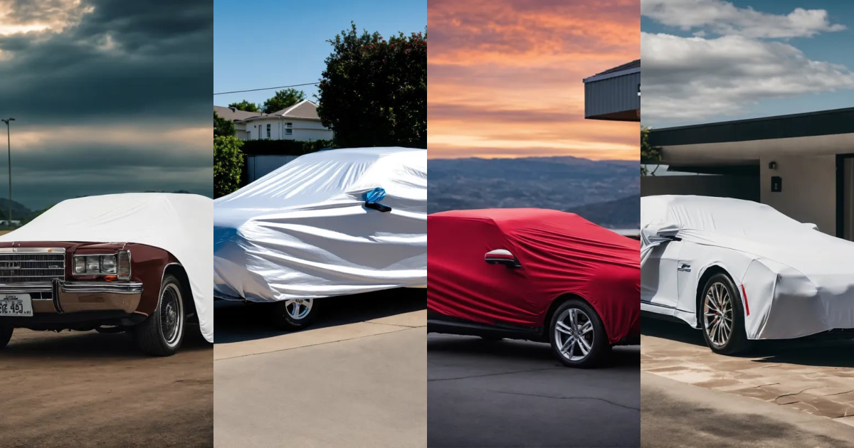 Lexica A photo of a car cover that is being used to protect a car