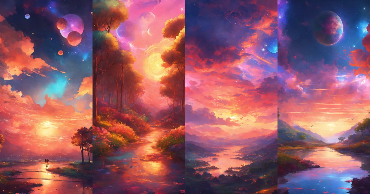 Lexica - Illustration of a celestial, impressionist, background ...