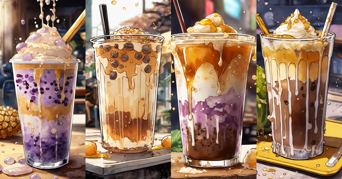 Lexica - Manga cartoon dc comic style. A mouth-watering taro with honey ...