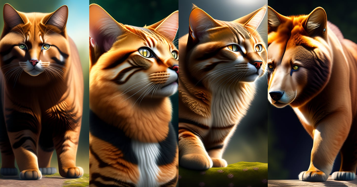 Lexica - A photorealistic picture of a hybrid animal mixing cat and ...