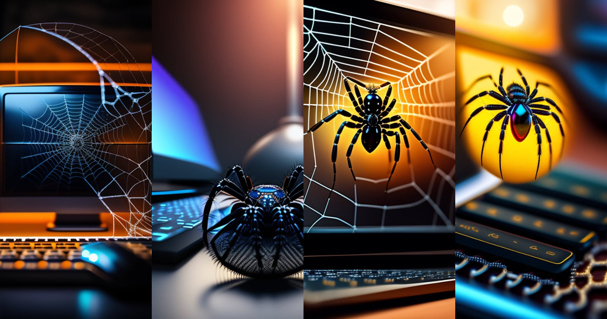 Lexica - Digital art image of a spider programming a computer to create ...