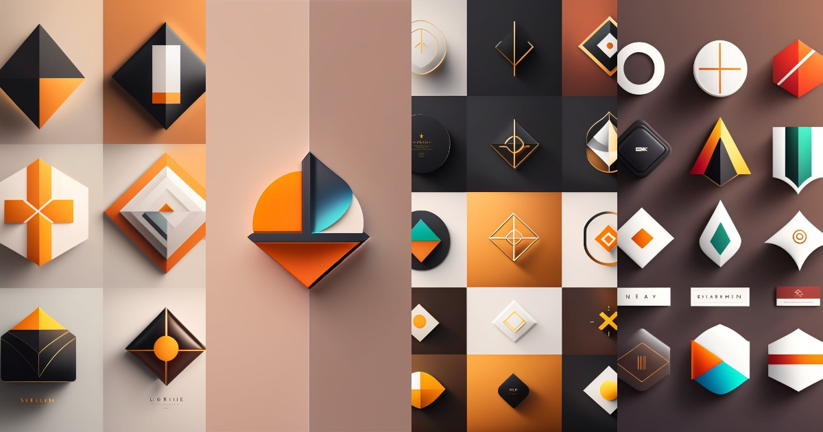 Lexica - Simple geometric shapes logos, clean and elegant typography ...