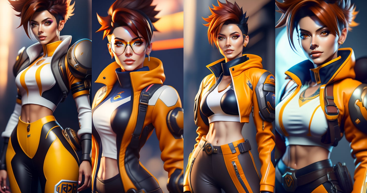 Lexica - Tracer from overwatch, highly detailed, otrn clothes