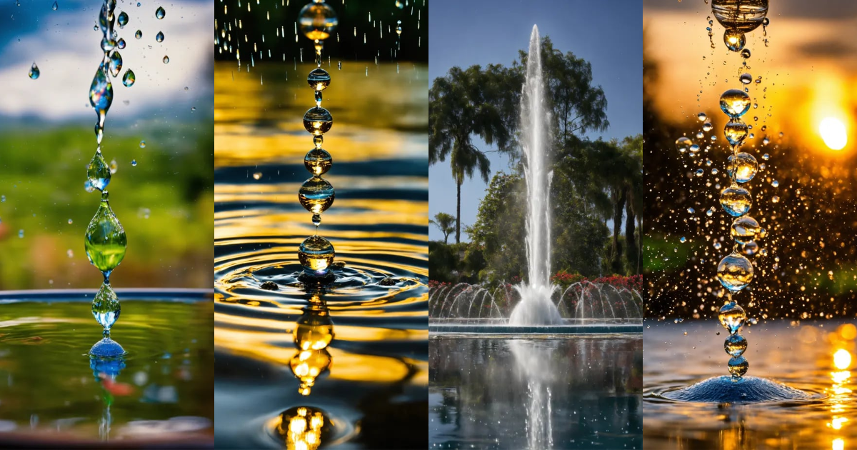 Lexica - Drop of water resurface from under the water to the surface ...