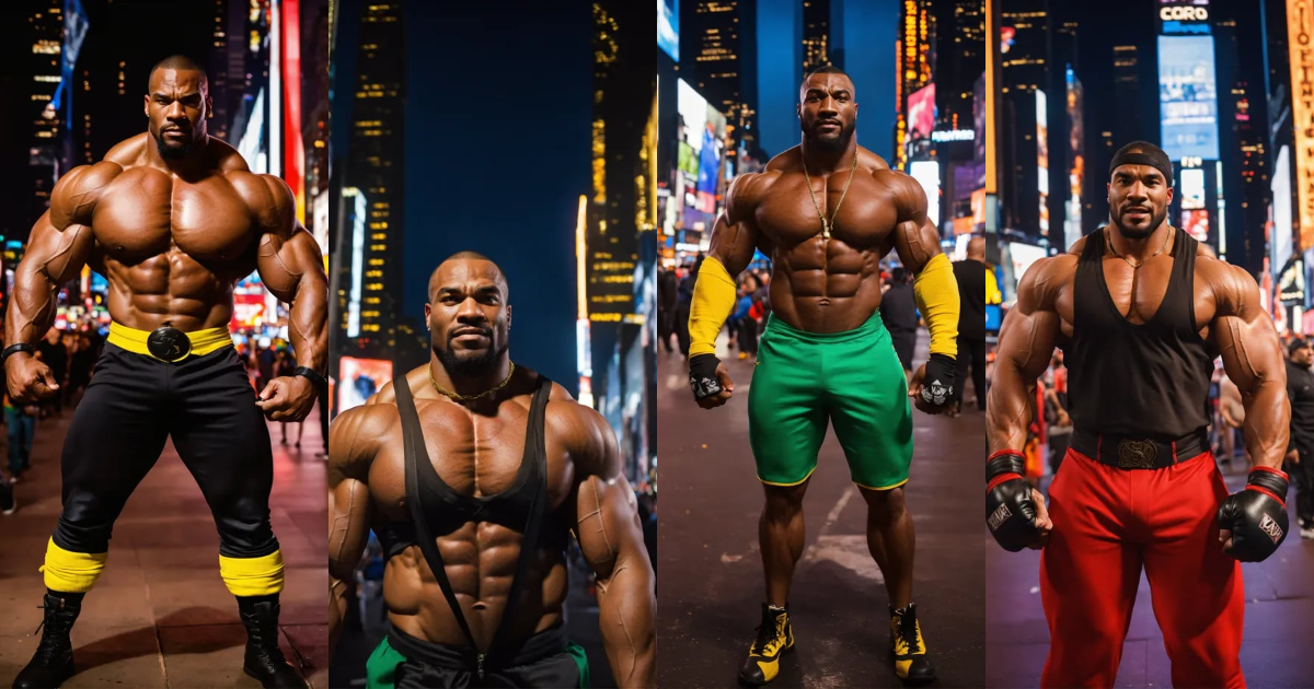 Lexica - 30-year-old man with big muscles, Kano from Mortal Kombat, big ...