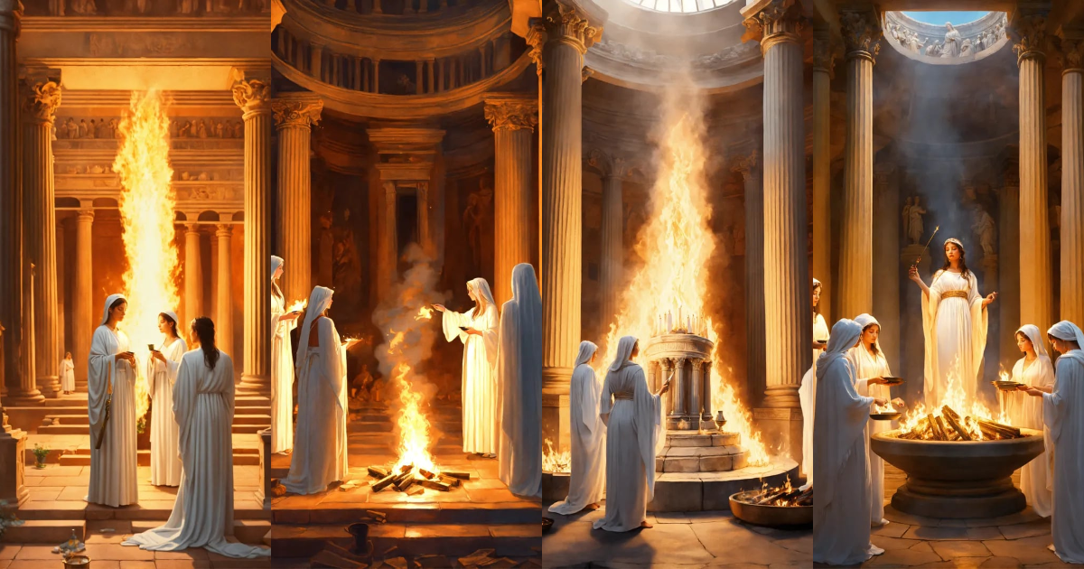 Lexica - An artistic representation of the Vestal Virgins in their ...