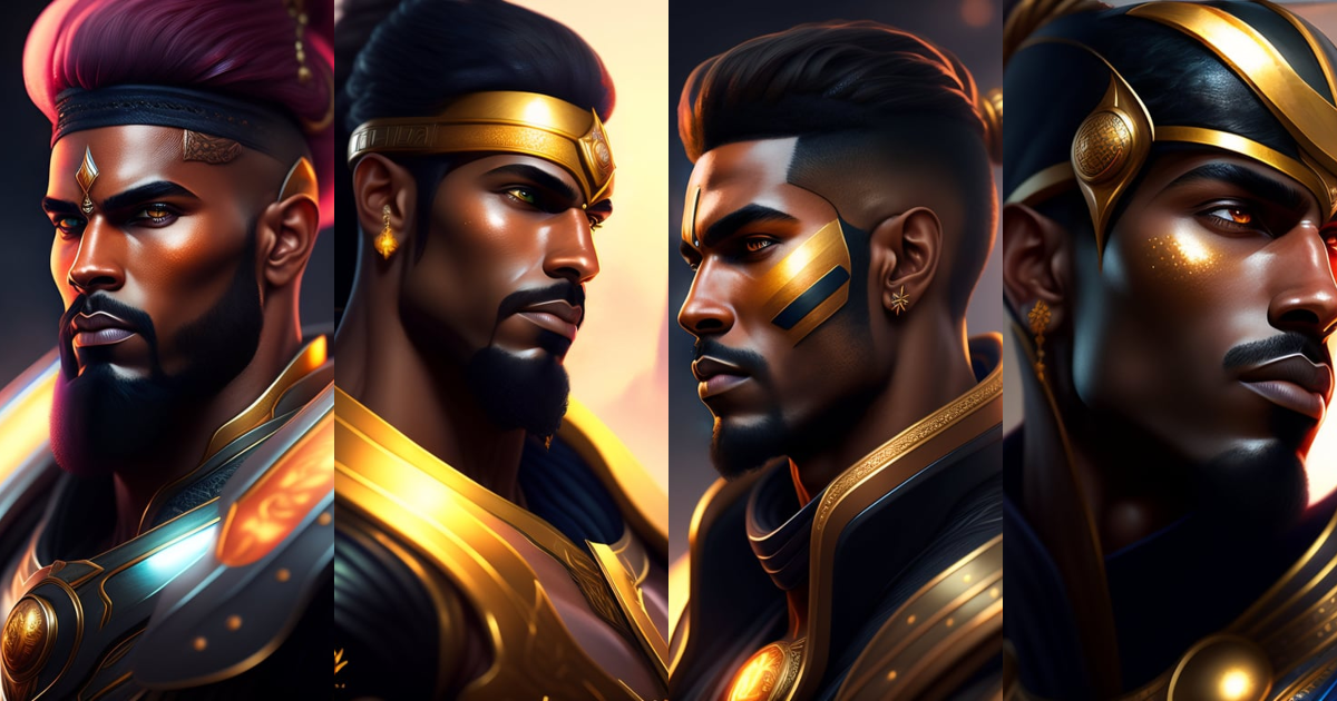 Lexica - Portrait of a Rama, fantasy, front light, muscular, artstation ...