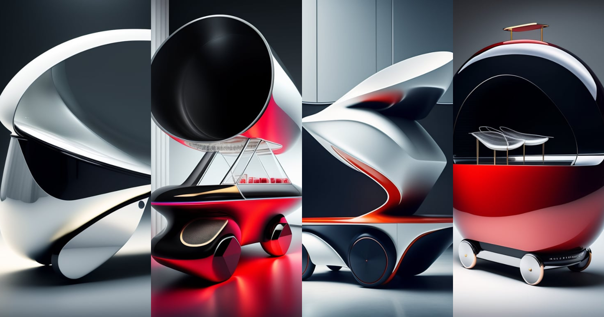 Lexica - ZAHA HADID DRINKS TROLLY WITH WHEELS AND FLAT TOP SKELETON