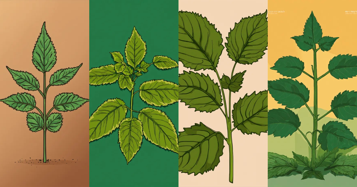 Lexica - Simple nettle plant with six leaves vector icon