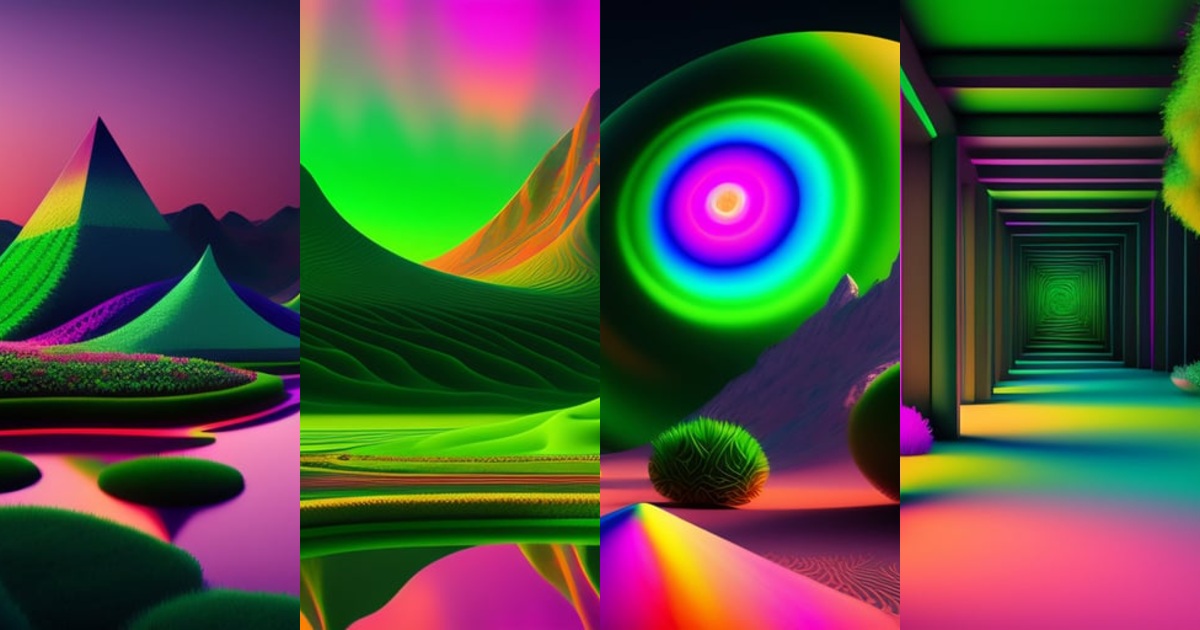 Lexica - The most psychedelic scene imaginable, intricate textures ...