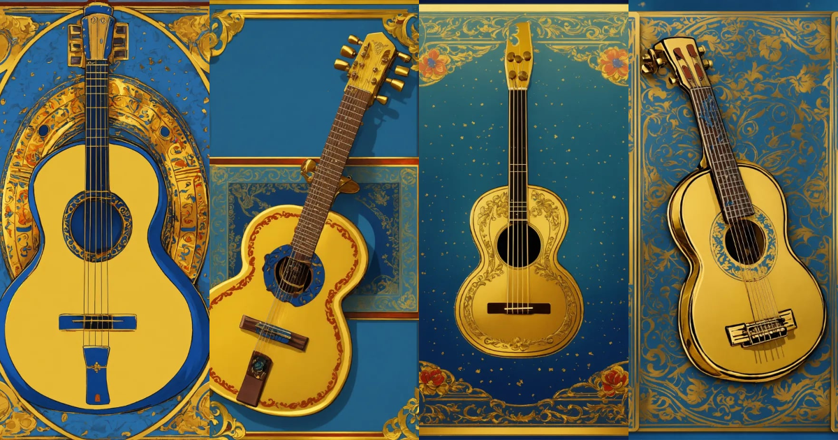 Lexica - A bandolon, instrument like a gitar , based on the card 