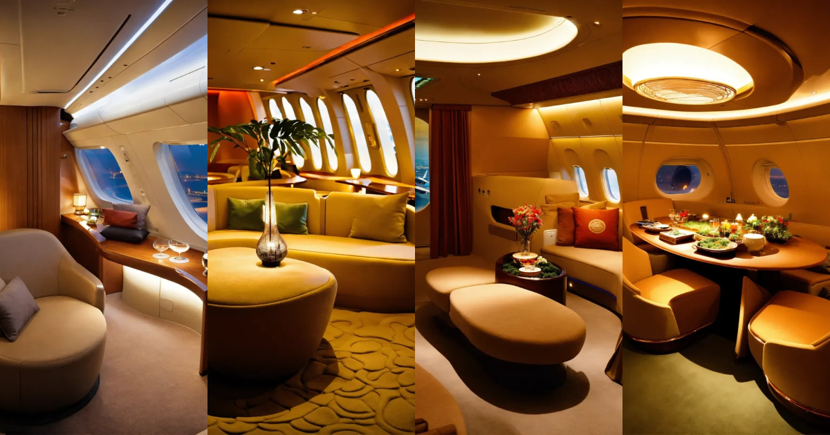 Lexica - Zen garden airplane lounge interior airbus a380 aircraft first ...