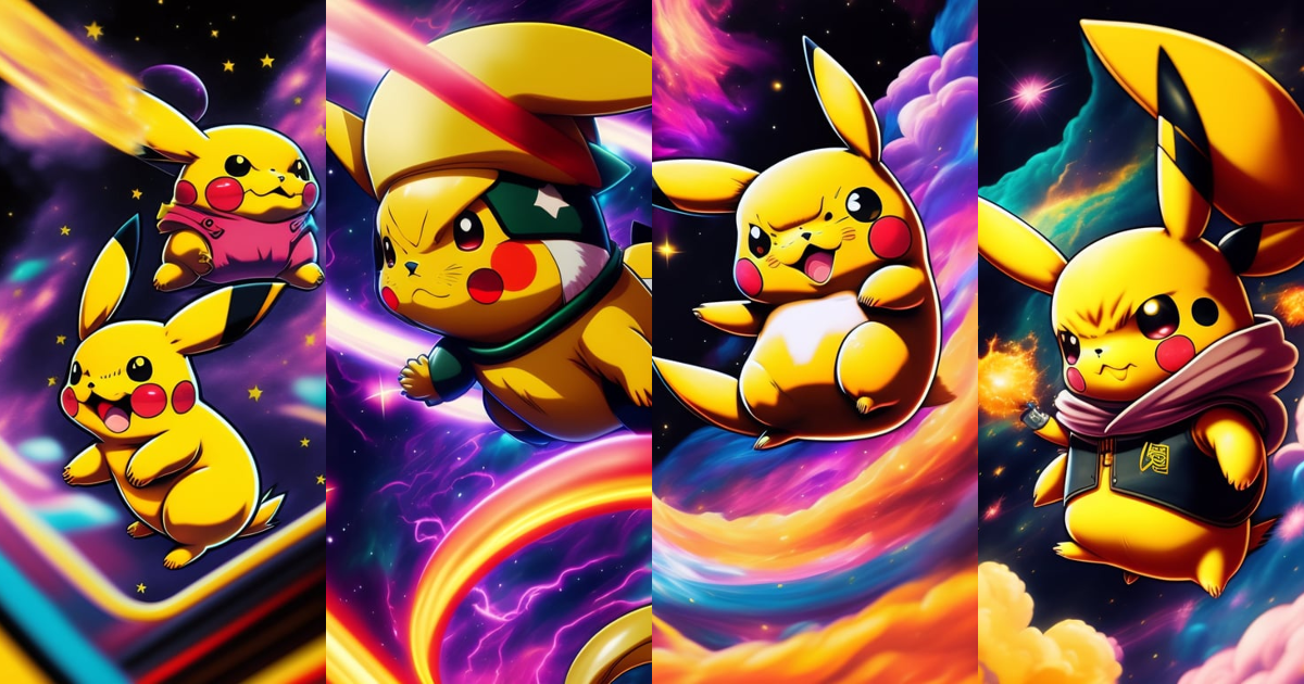Lexica - Pikachu doing thunderbolt in the style of 90's vintage anime ...