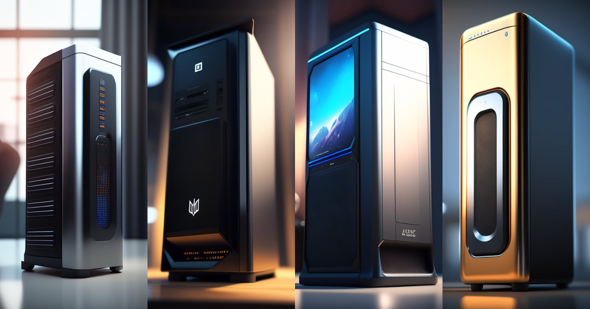 Lexica - A realistic image of an anthropomorphic computer tower ...