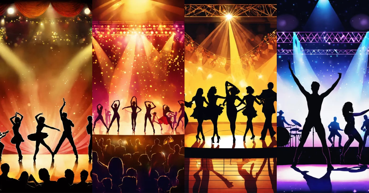 Lexica - A dance and musical concert poster with stage view. Include ...