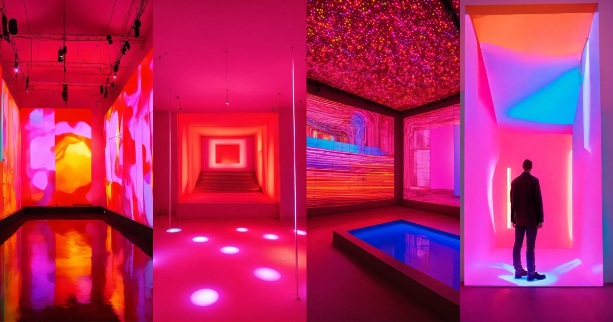 Lexica - A contemporary art exhibition with projections and candy color ...