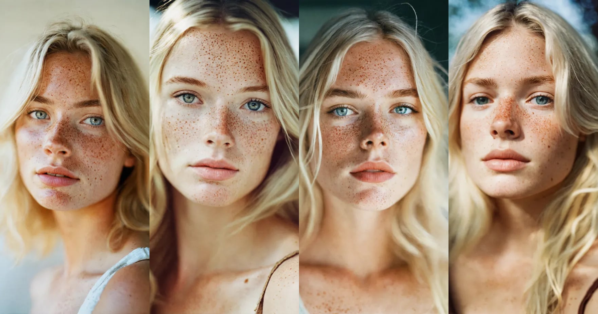Lexica - Beautiful blonde woman with freckles, Portra 400 film photo ...