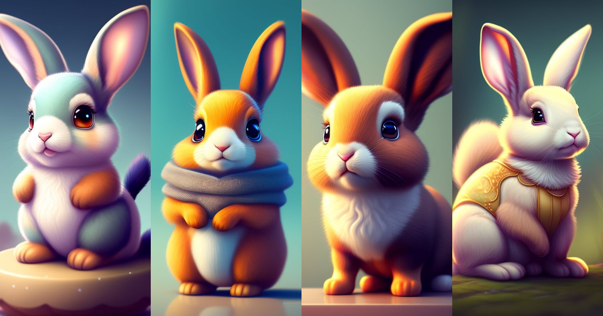 Lexica - Cute and adorable cartoon rabbit rhea facing the camera ...