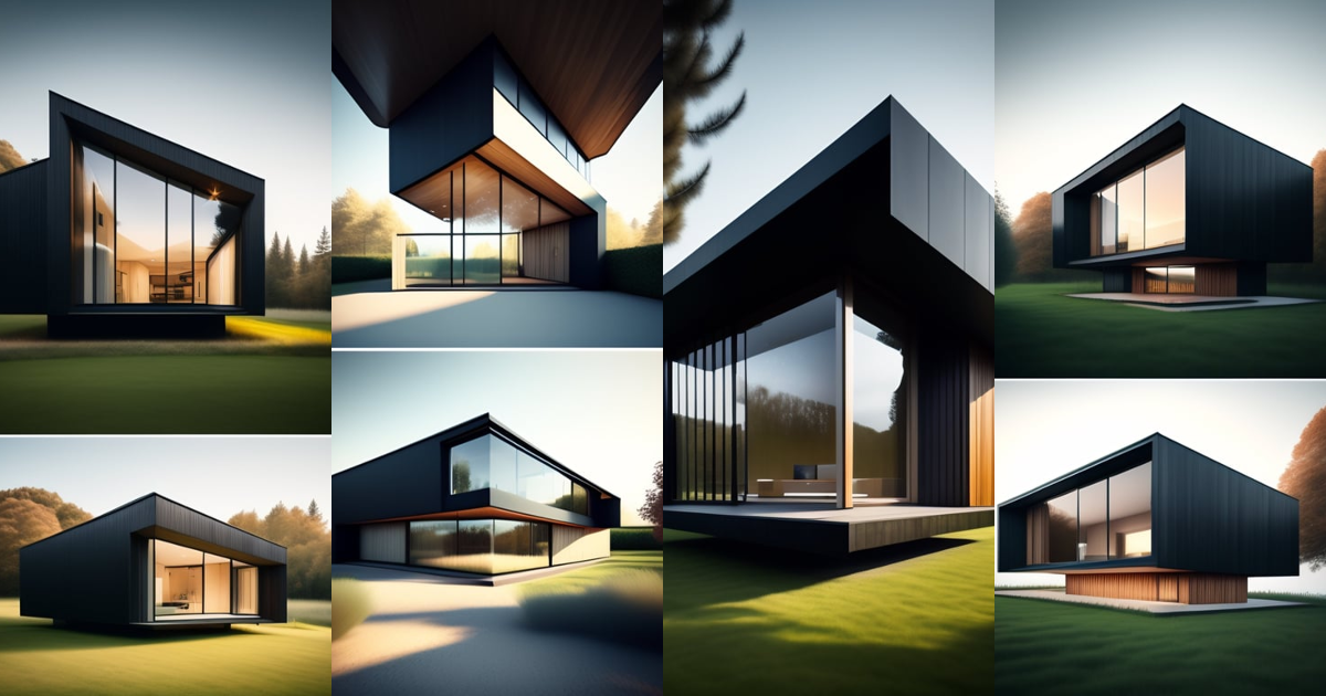 Lexica - House with minimalism architecture, big windows and wood