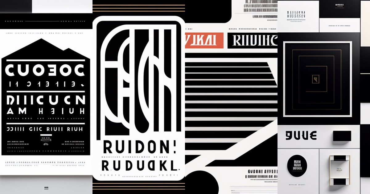Lexica - Black on white graphic design in style of david rudnick, eric ...