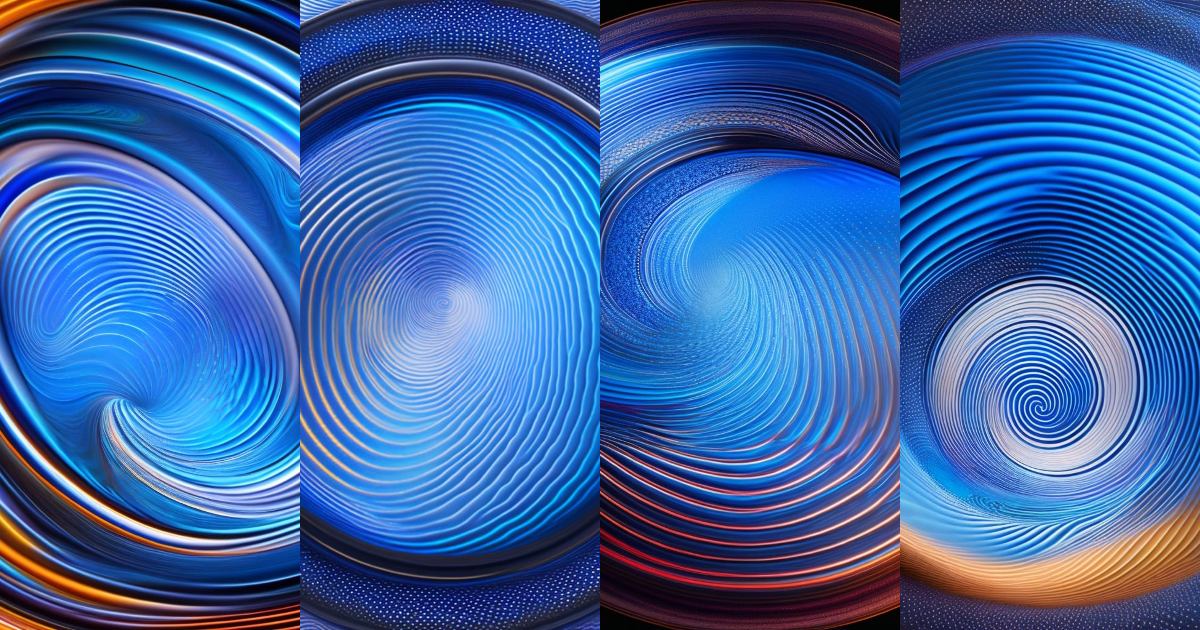 Lexica - A fingerprint, ntense intricate Blue moire', moving ripples ...