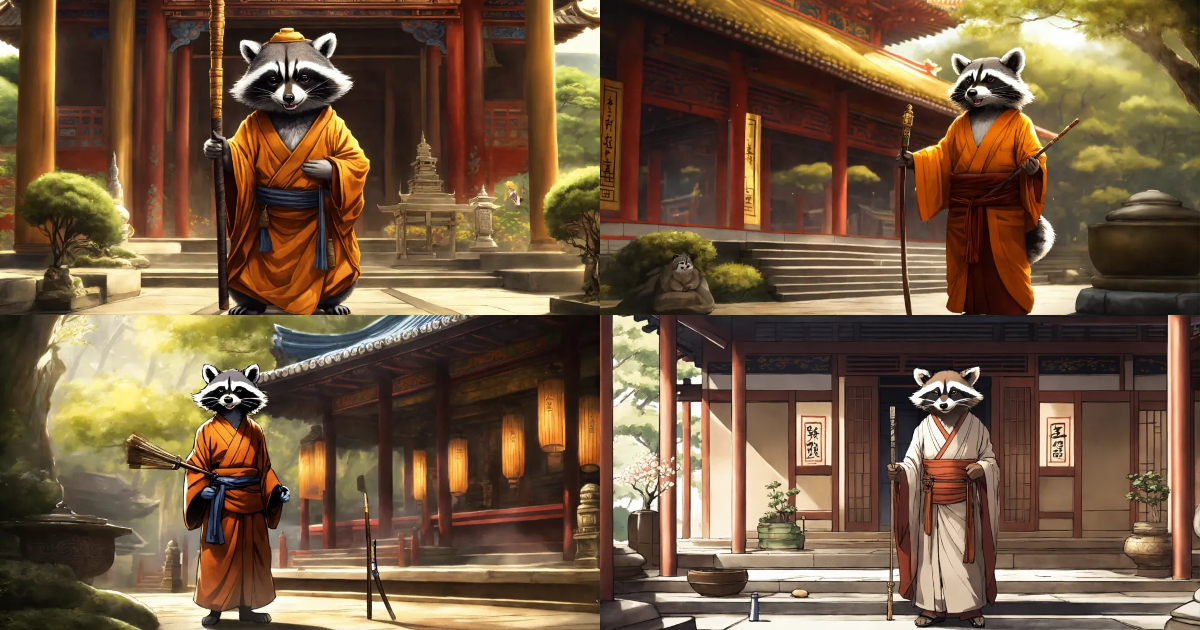 Lexica - Masterpiece, best quality, an anthropomorphic raccoon wearing ...