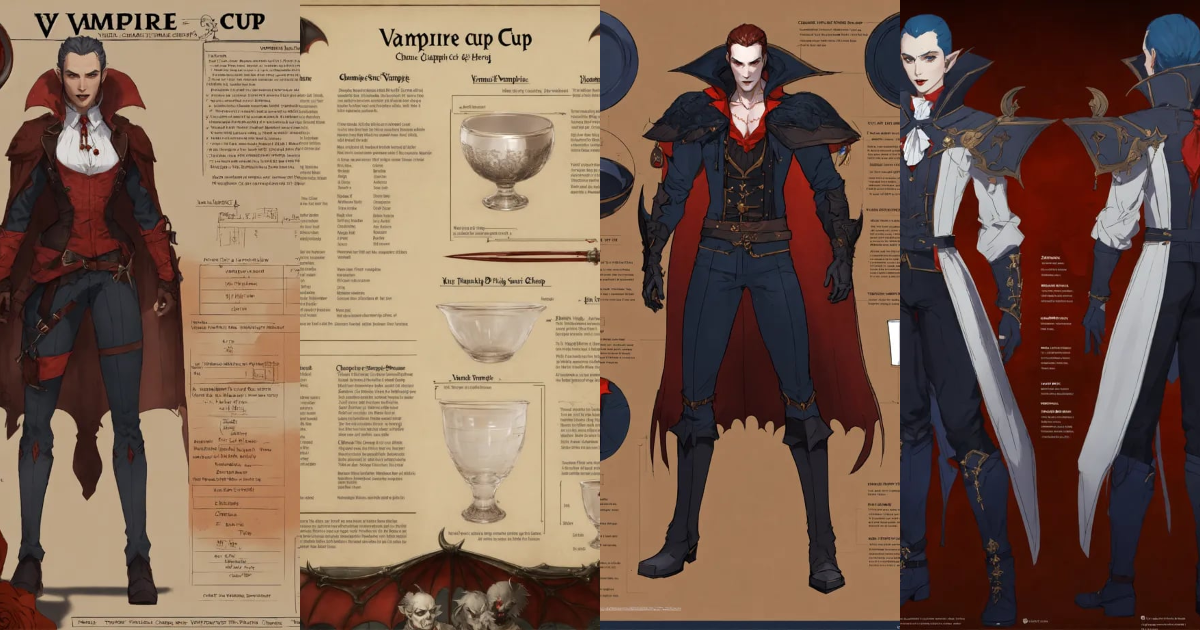 Lexica - Vampire cup, character sheet, character design, chart ...