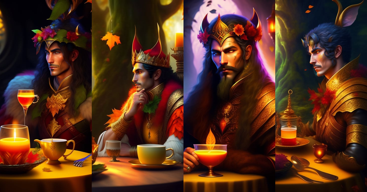 Lexica - Oberon, King of the Fae drinking tea with Grimm Reaper at the ...