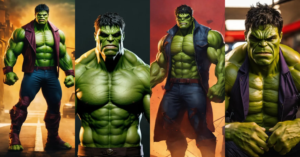 Lexica - Hulk skinny wearing a mask and gillet