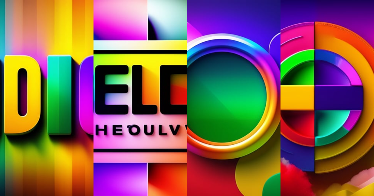 Lexica - Make a pic and write between logo 'hello' with multicolour ...