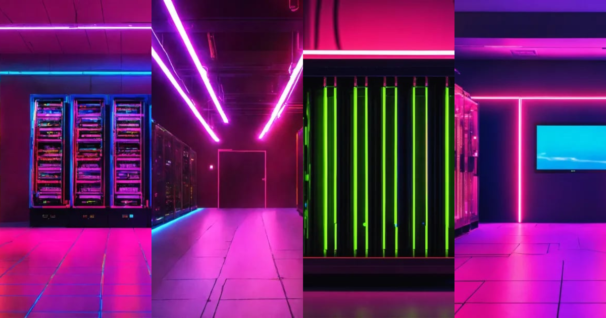 Lexica - Network server in a neon vibe