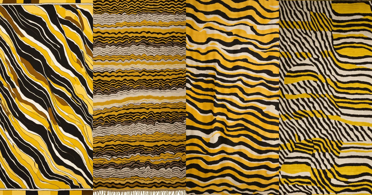 Lexica - A rug with a repeated waves pattern inspired in Copacabana ...