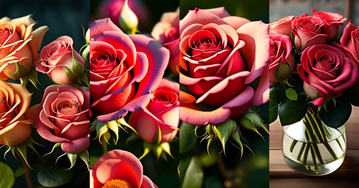 Lexica - Roses, very detailed, crisp, realistic, high definition