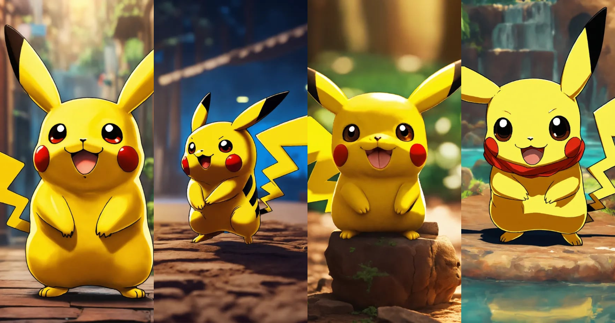 Lexica - Picachu caído no chão, imagem 8k