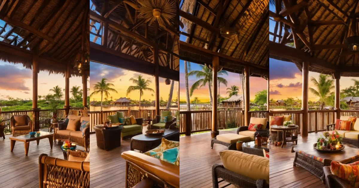Lexica - Polynesian house, big veranda, Polynesian village, beautiful ...