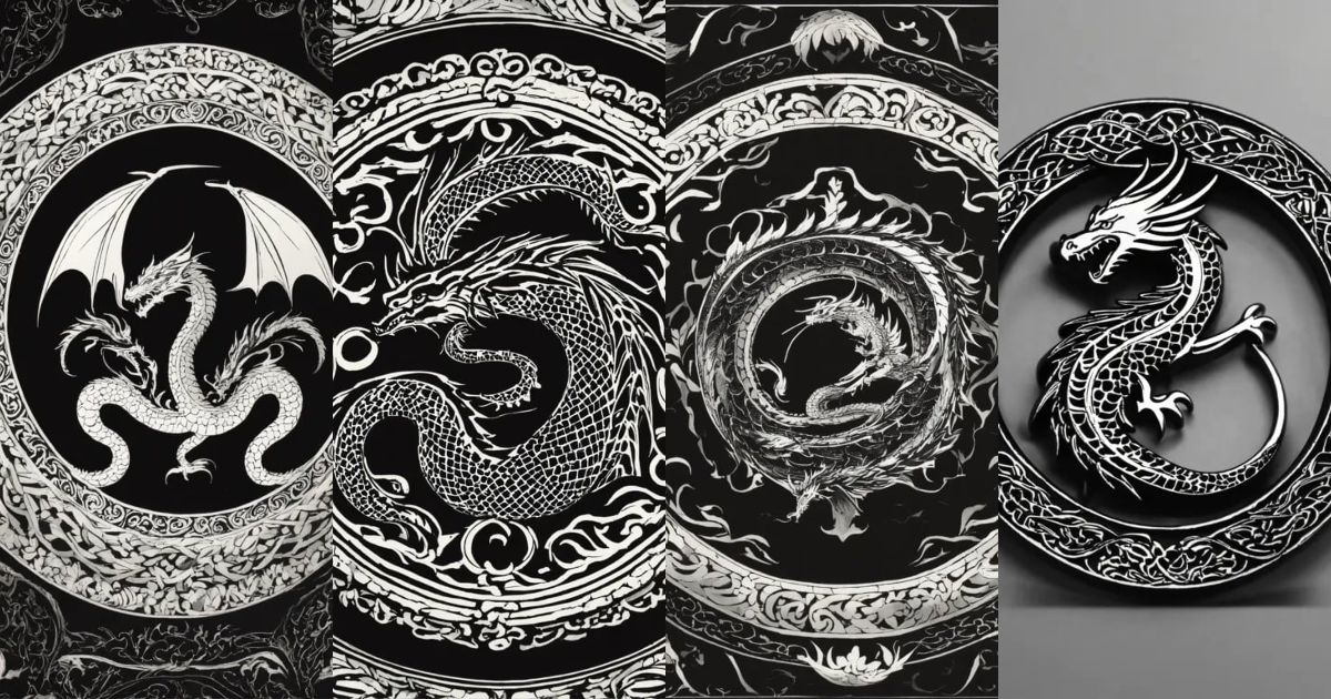 Lexica - Ring-shaped simple black and white pattern in the form of a ...