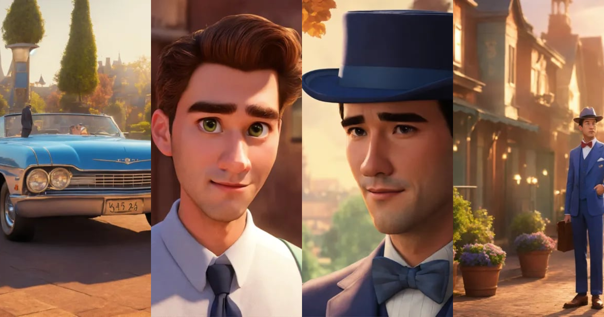Lexica - Generate a Disney Pixar style image, contemporary gentleman.