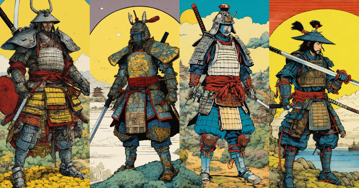 Lexica - Detailed pen and ink illustration of a samurai cyborg, by ...