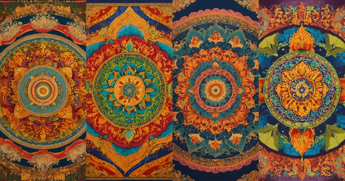 Lexica - A vibrant and intricate mandala design with intricate patterns ...