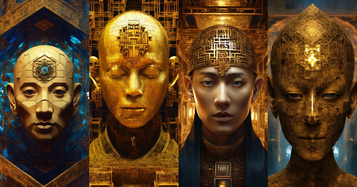 Lexica - Face Taoist christian monk tesseract hypercube fractal monk ...