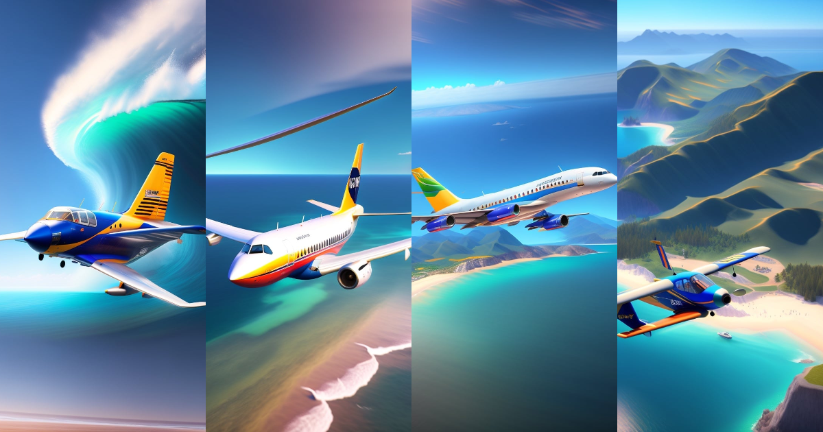 Lexica - Microsoft flight simulator, plane, ocean, speed, summer 8K