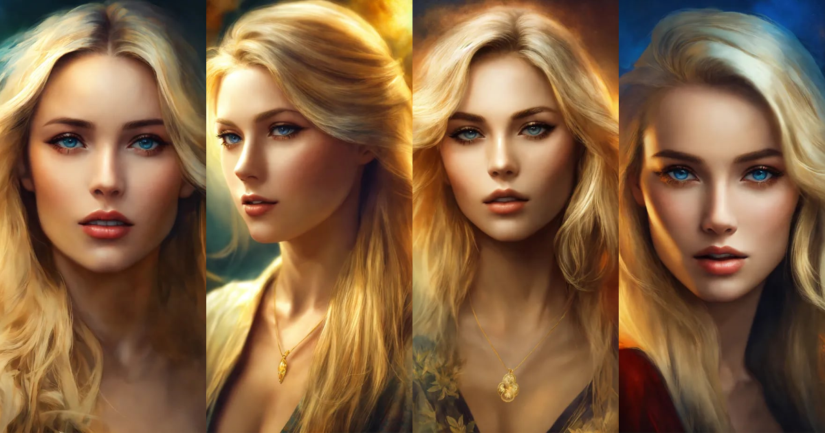 Lexica - Portrait of a beautiful mystery blond woman by digital artist