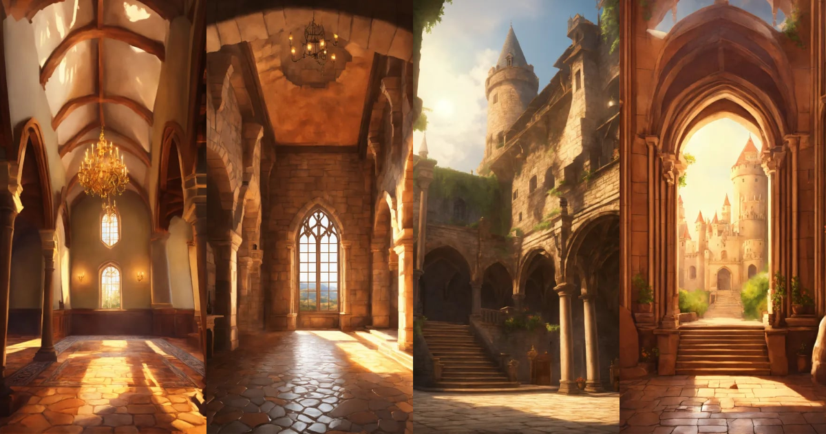 Lexica - INSIDE OF A CASTLE, illustration style, hig resolution, high ...