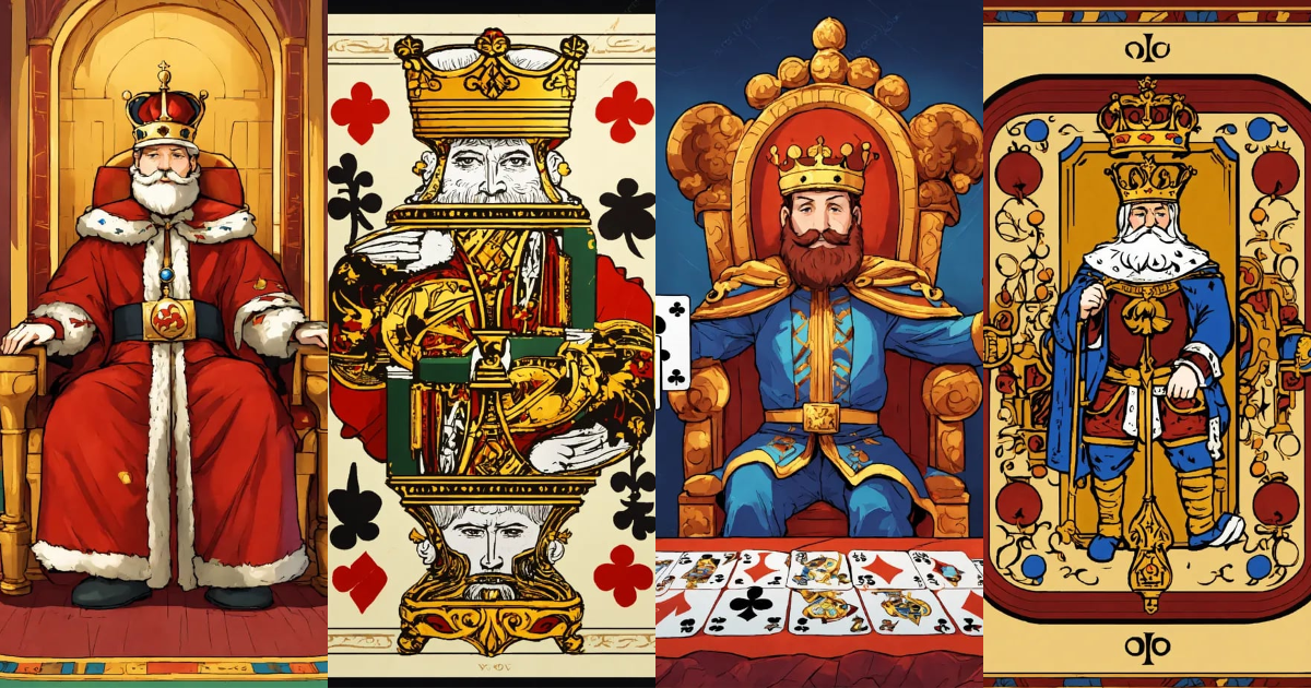 Lexica - King of clubs cartoon middle is empty