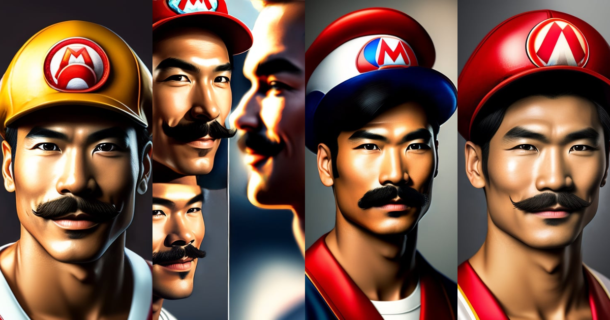Lexica - A lifelike portrait of Mario, by Tina Nguyen, pexels contest ...