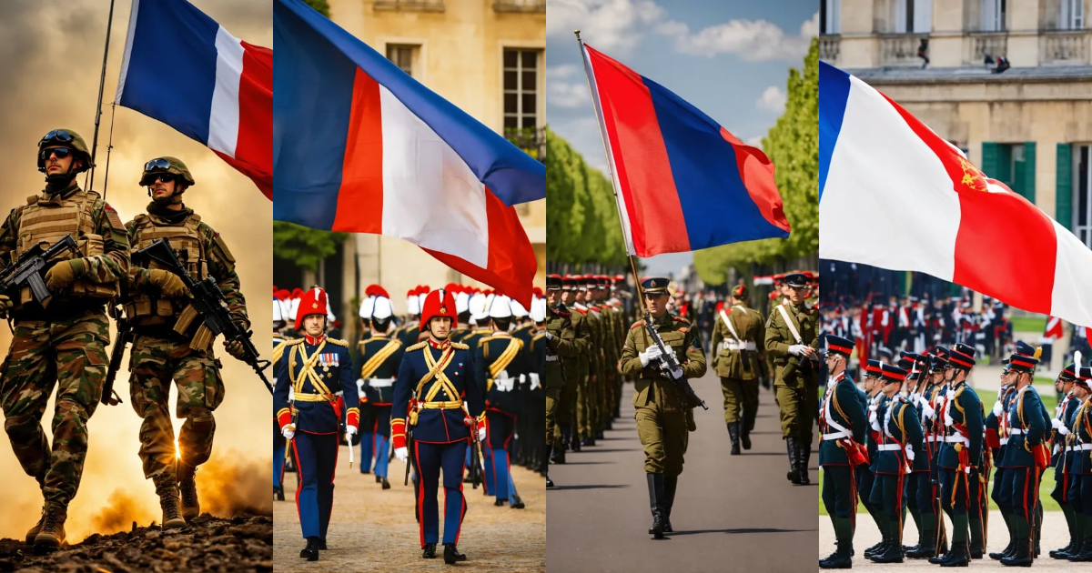 Lexica - French military with the flag