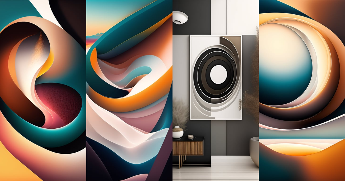 Lexica - The abstract painting artistic flat illustration by by patrick ...