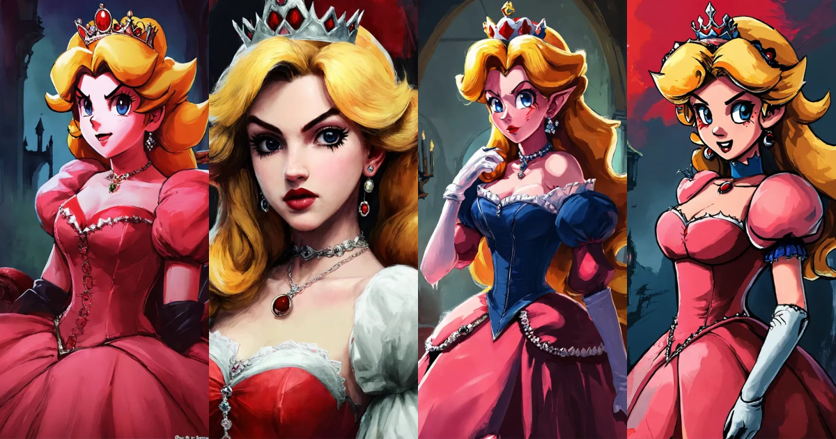 Lexica - Draw princess peach the queen of vampires