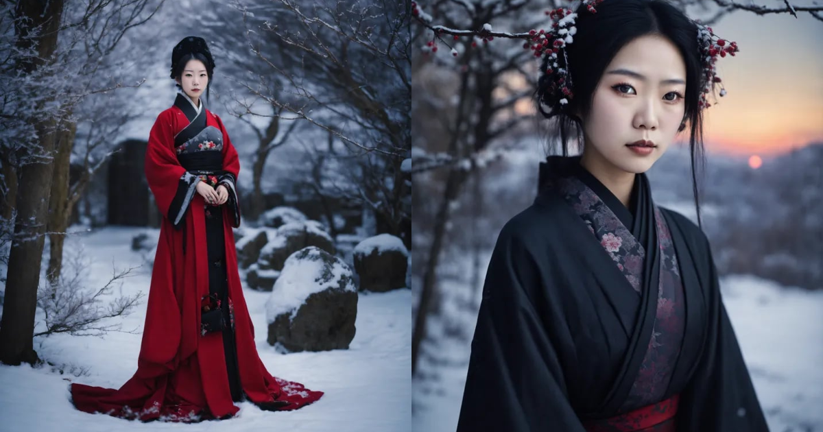 Lexica - Gothic beauty stark ai portrait of a japanese woman in a ...